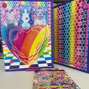 2016 Lisa Frank Unicorn Trifold Activity Portfolio Folder 10x13 & stickers